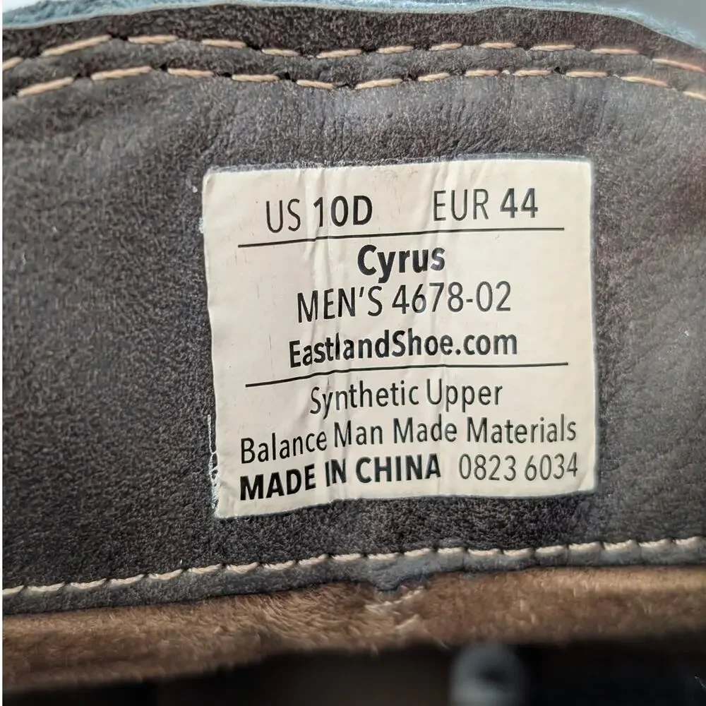 Eastland Cyrus Chelsea Ankle Boots Round Toe Men's Dark Brown Size US10D EU44